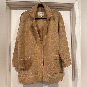Thread & Supply Camel Open Front Cardigan